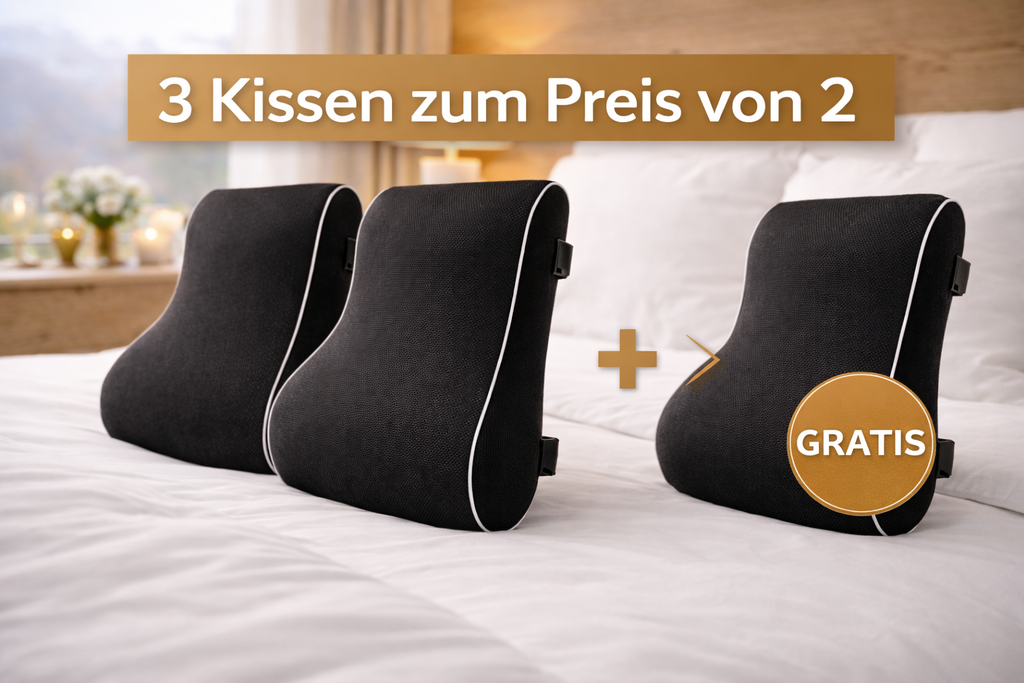 Ergonomisches Rückenkissen Memory Foam für Büro Stuhl Auto – SwissConfort