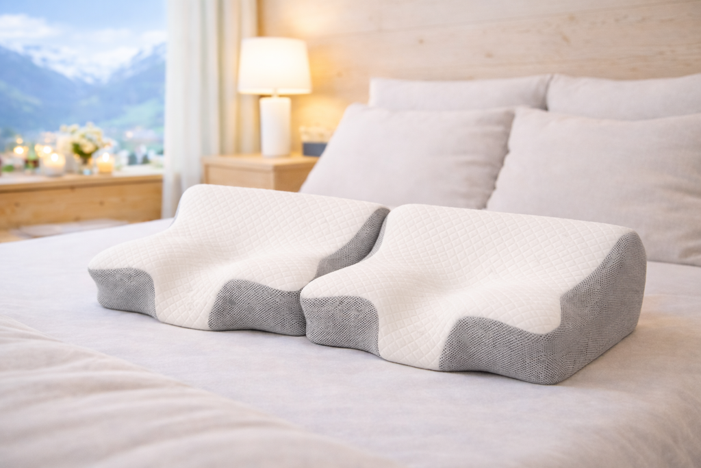 Orthopädisches Nackenstützkissen Memory Foam – Ergonomisches Kissen für besseren Schlaf und optimalen Komfort – SwissConfort