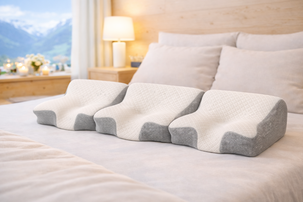 Orthopädisches Nackenstützkissen Memory Foam – Ergonomisches Kissen für besseren Schlaf und optimalen Komfort – SwissConfort